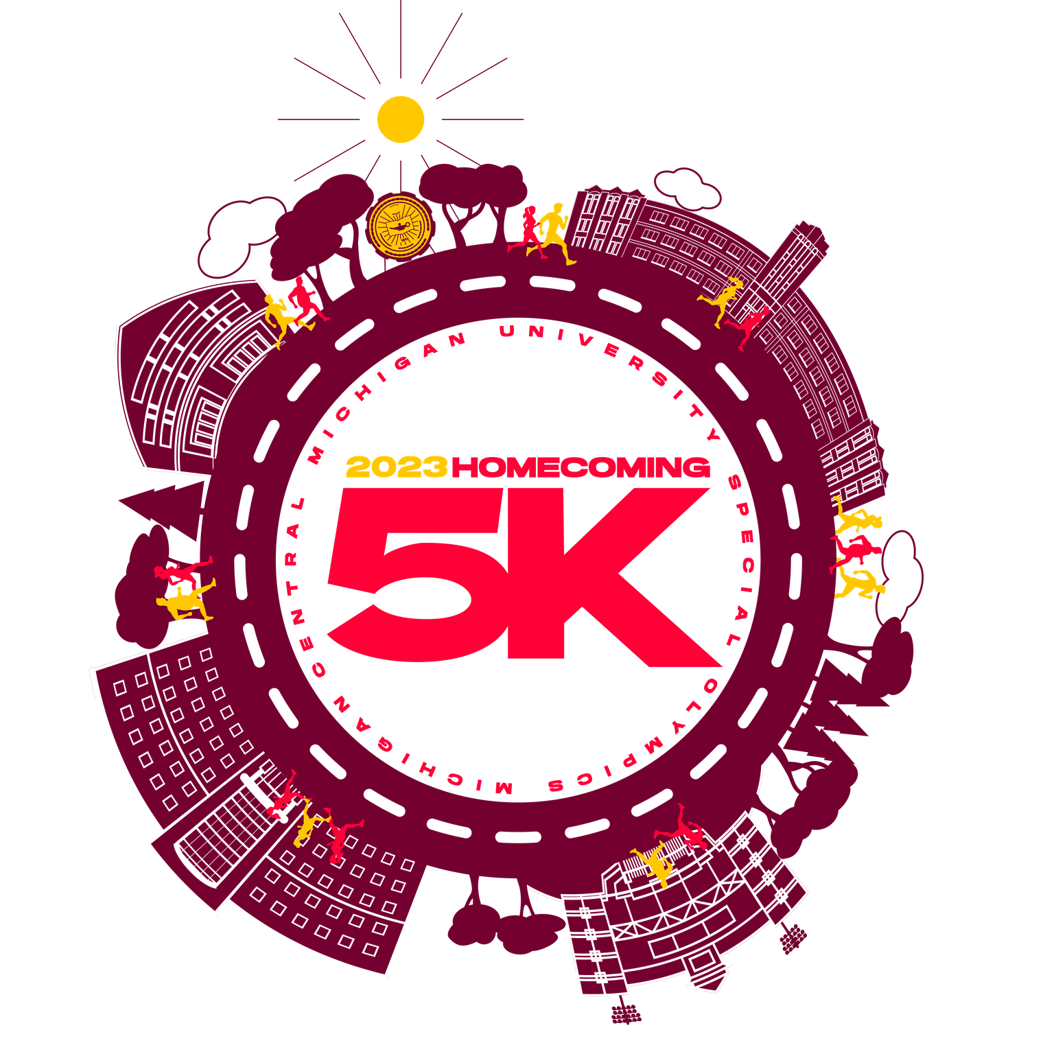 2023 CMU Homecoming 5K logo