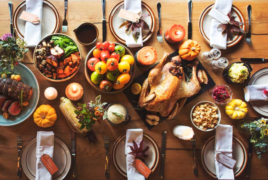 Photo of a holiday table.