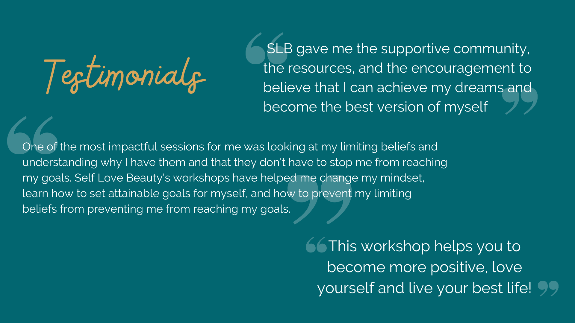 Self Love Beauty's Confidence Campaign - Campaign