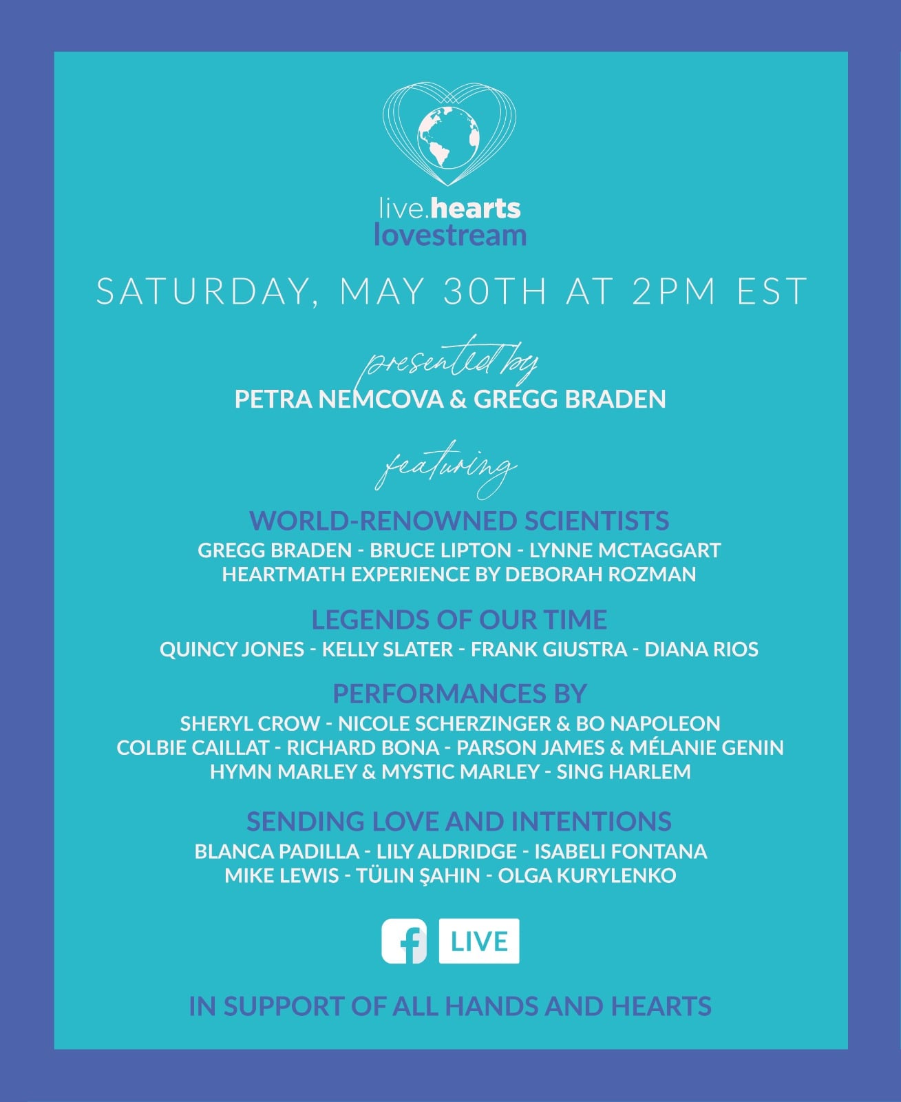 Livehearts Lovestream donate all hands and hearts smart response