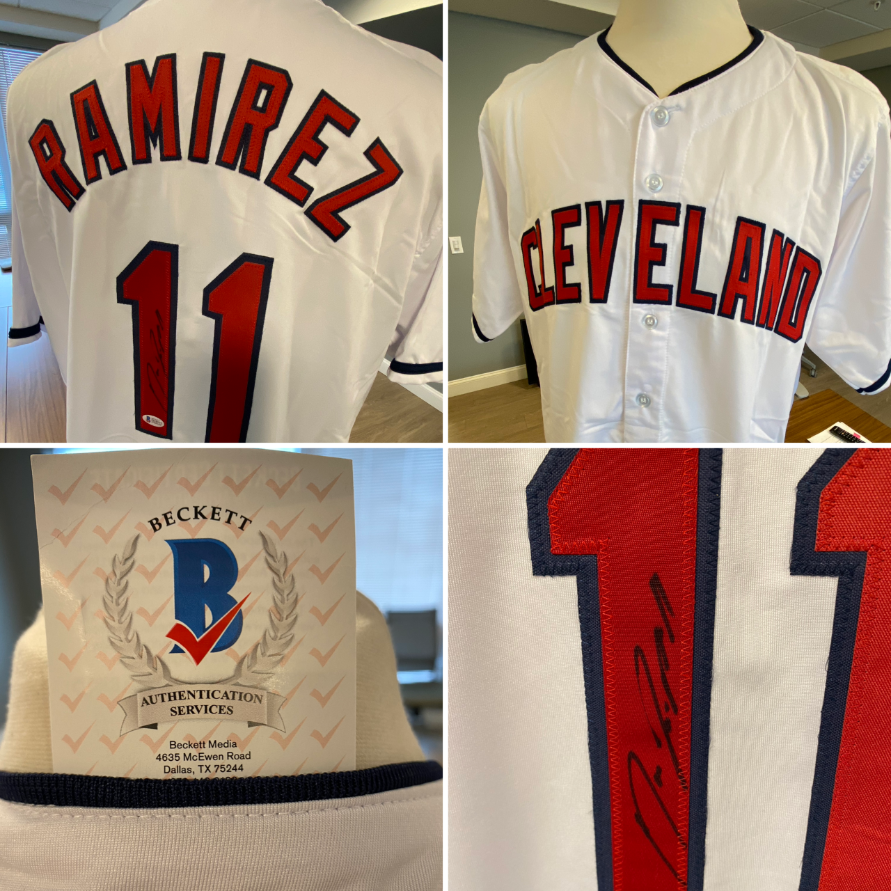 Jose Ramirez Signed Red Jersey Beckett