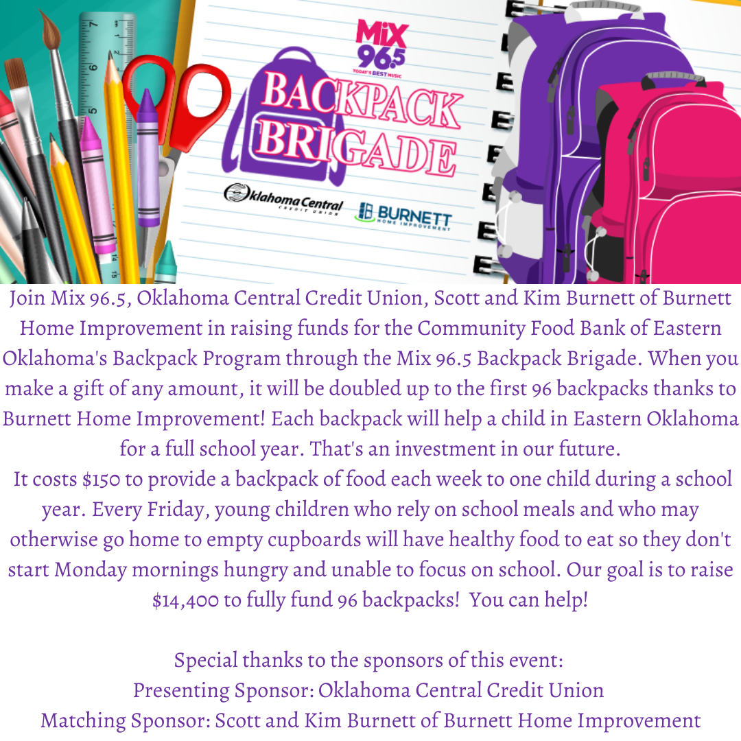 Mix 96 5 Backpack Brigade Campaign