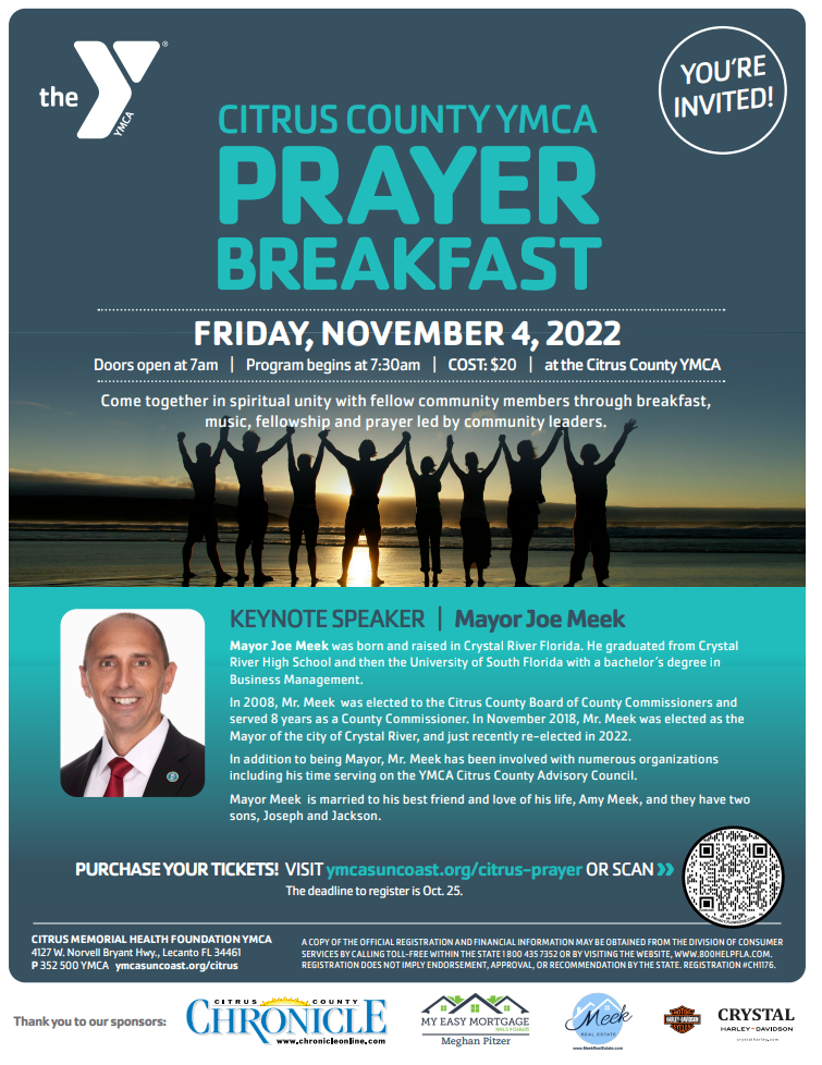 2022 Citrus County YMCA Prayer Breakfast Campaign