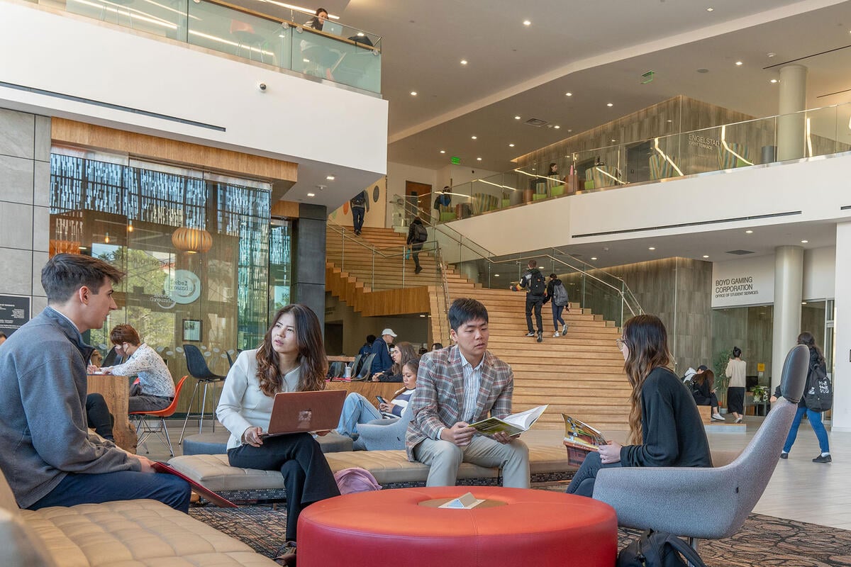 Students in Hospitality Hall