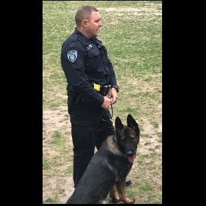 K9 Officer Josh Thielen and K9 Leo