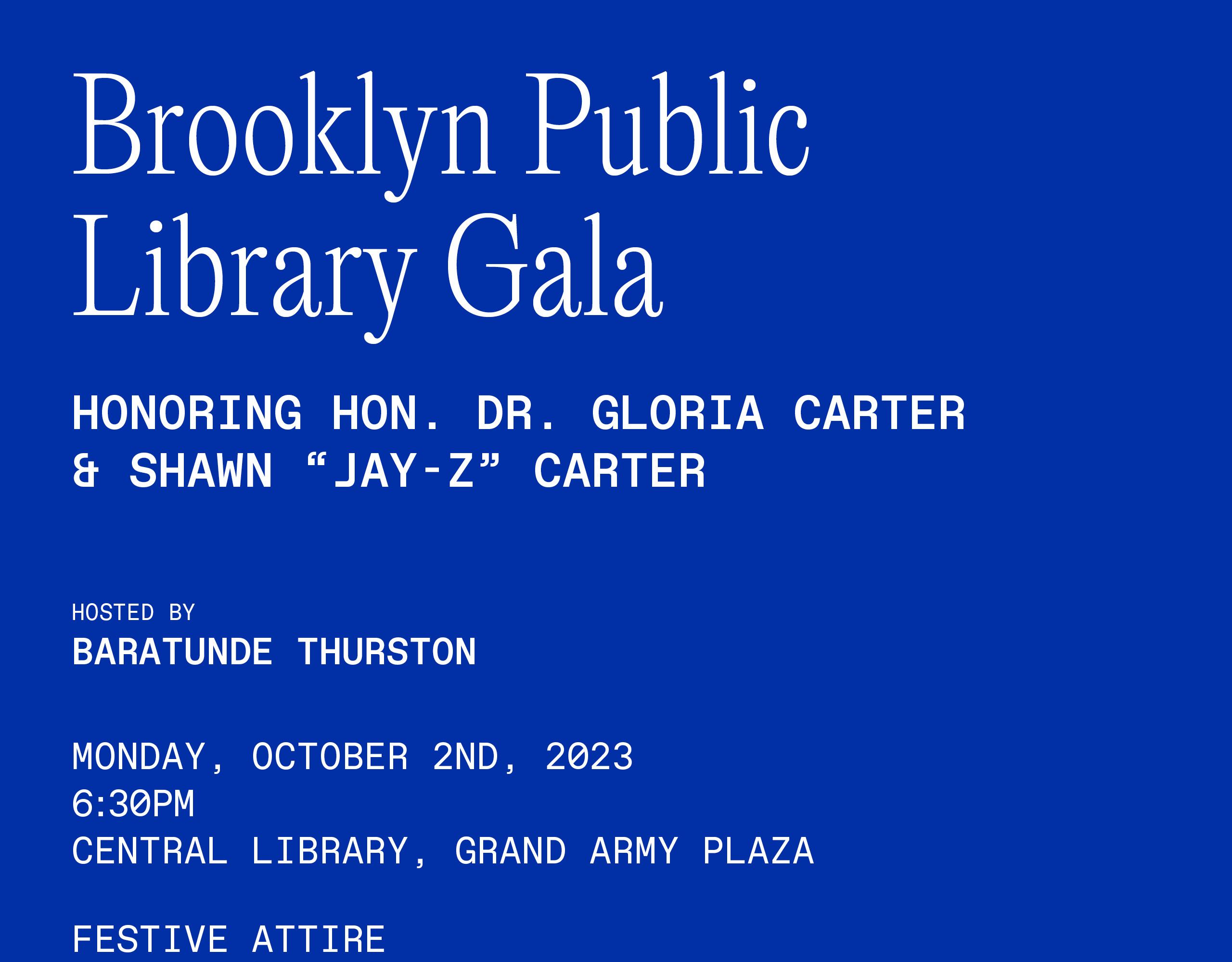 2023 Brooklyn Public Library Gala Campaign