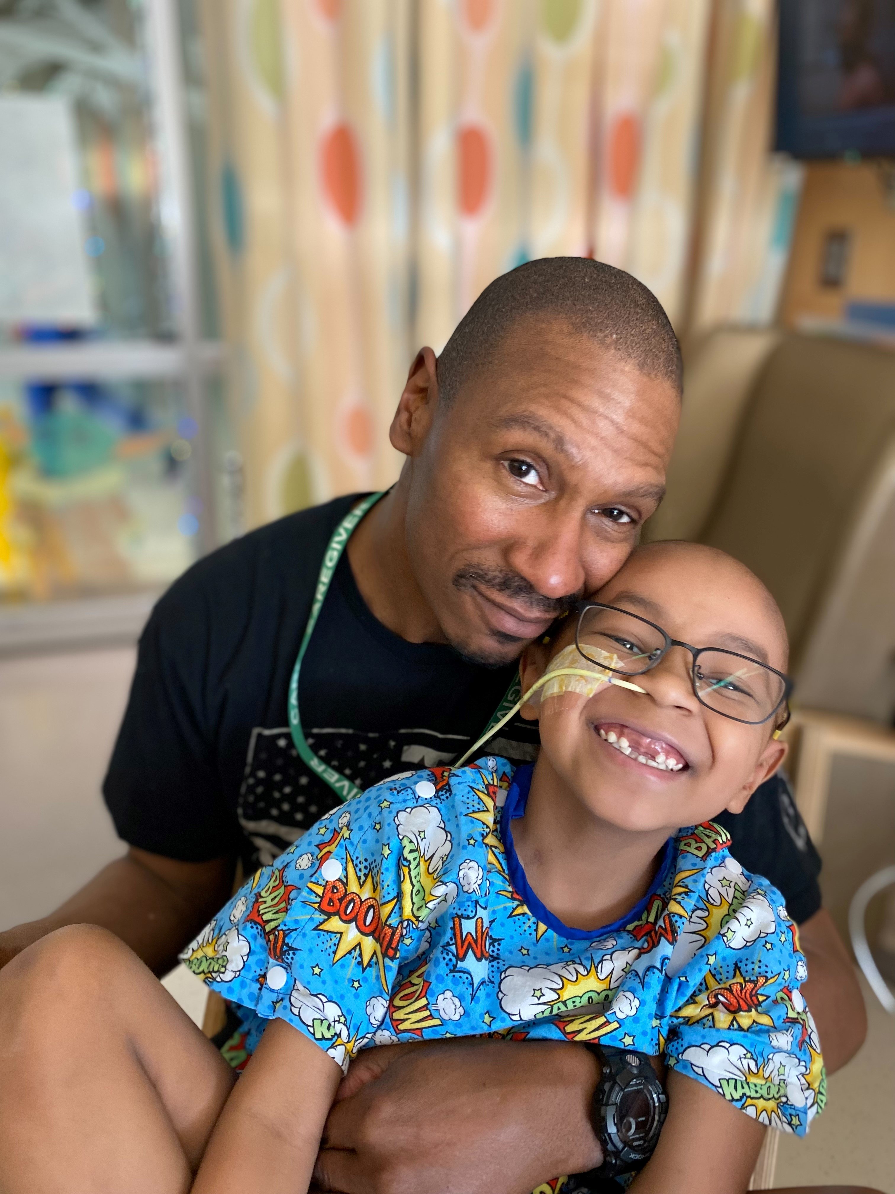 Photo of patient and family member