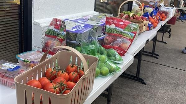 Fresh produce out on a table.