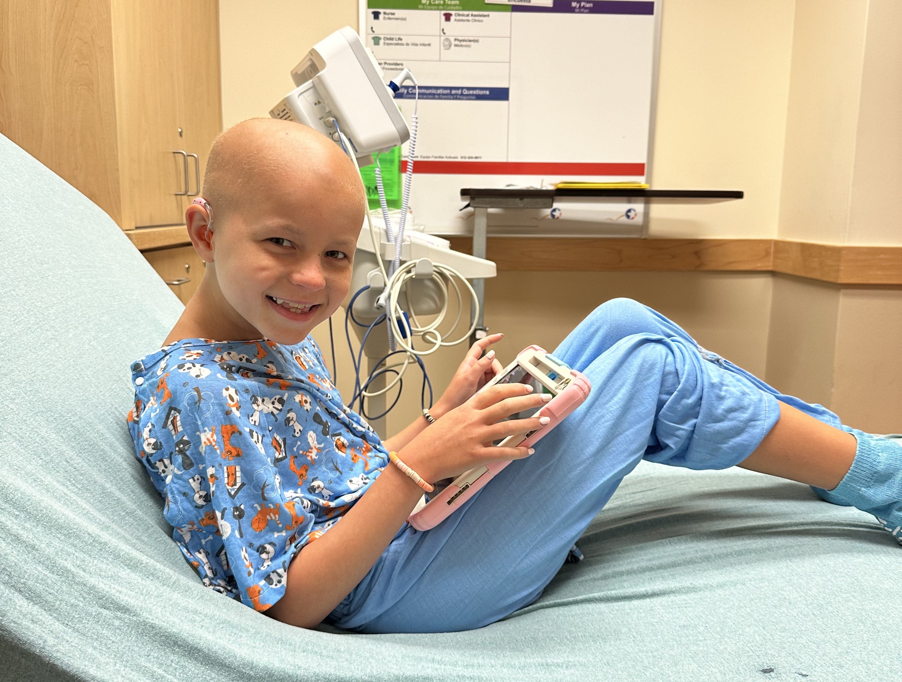 Patient receiving cancer treatment