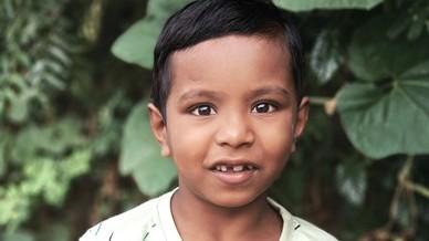 young boy in India