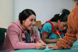 Guatemalan mothers in LWB's literacy class.