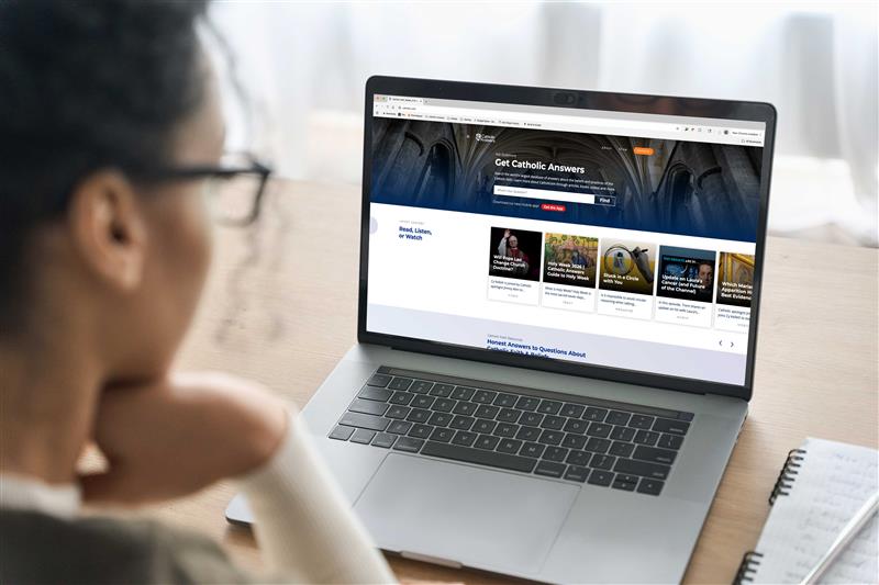 Screenshot of Catholic Answers Q&A section on the App