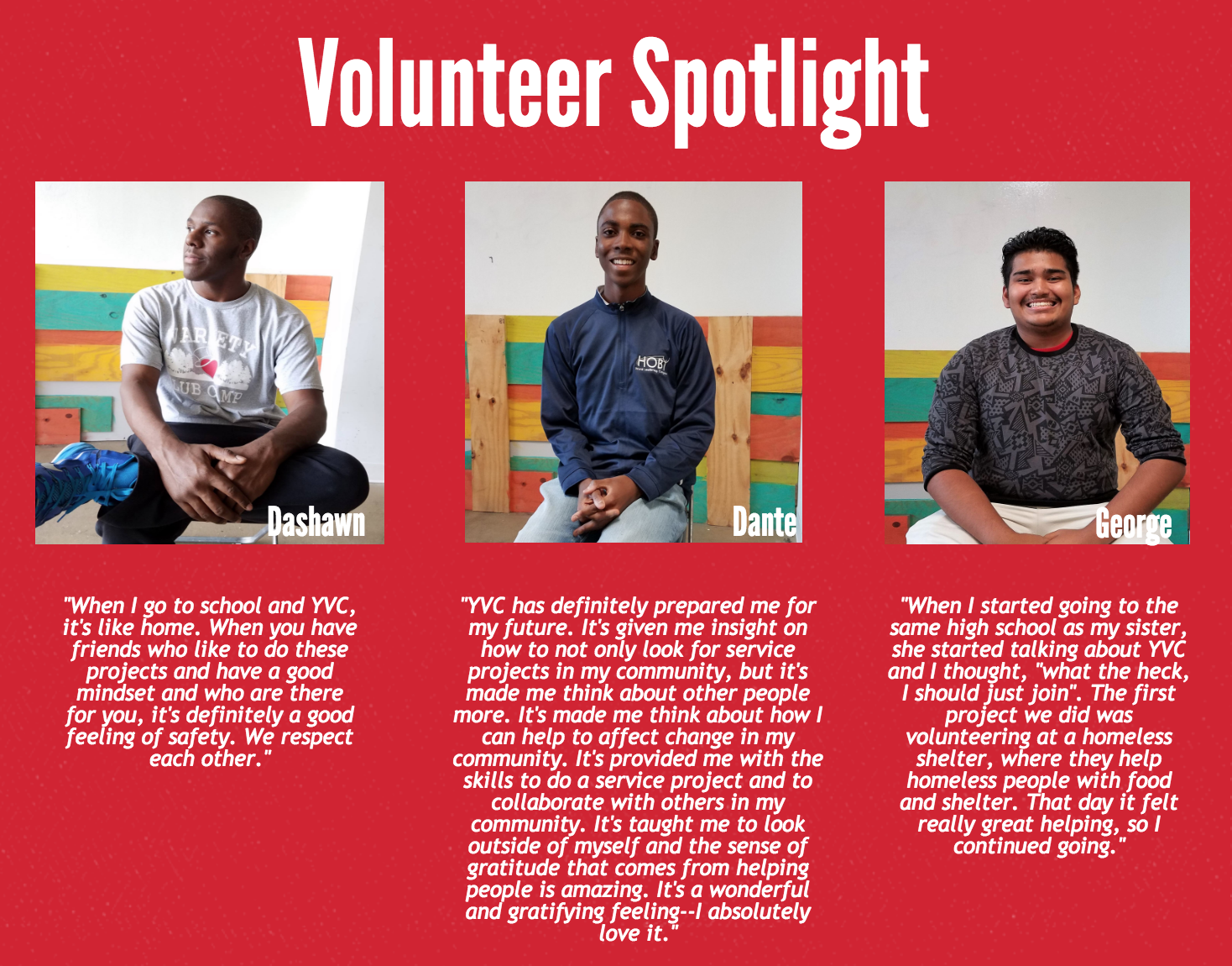 Sponsor a Youth Volunteer for a year of service Campaign