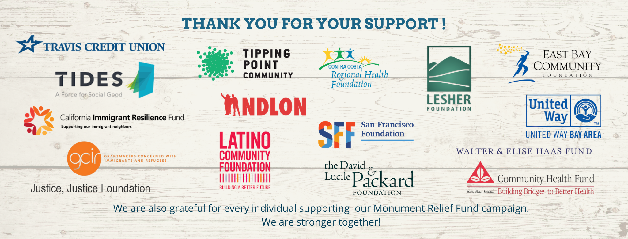 Monument Relief Fund Campaign