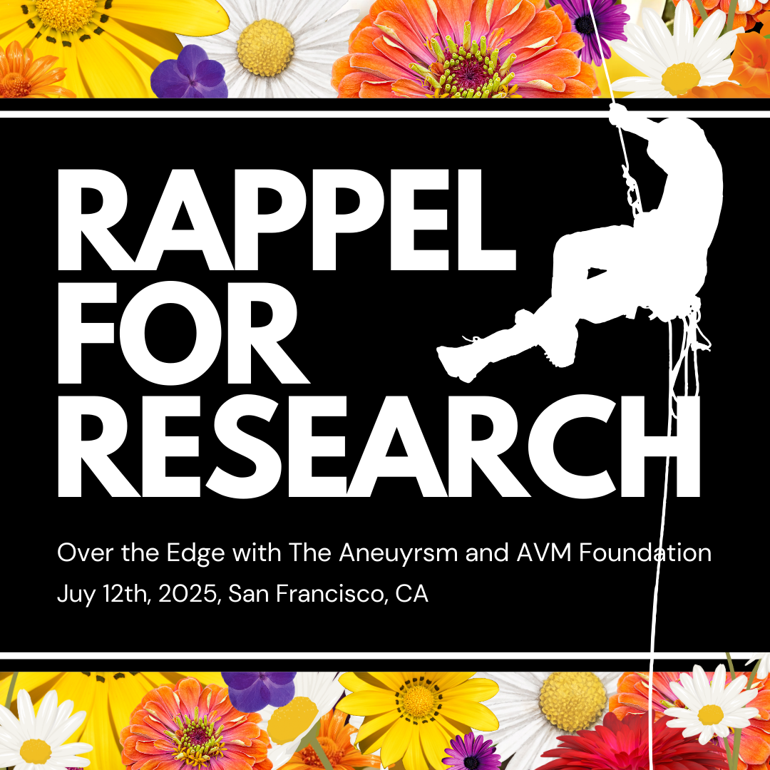 Go to the Rappel for Research: Over the Edge with The Aneurysm and AVM Foundation landing page