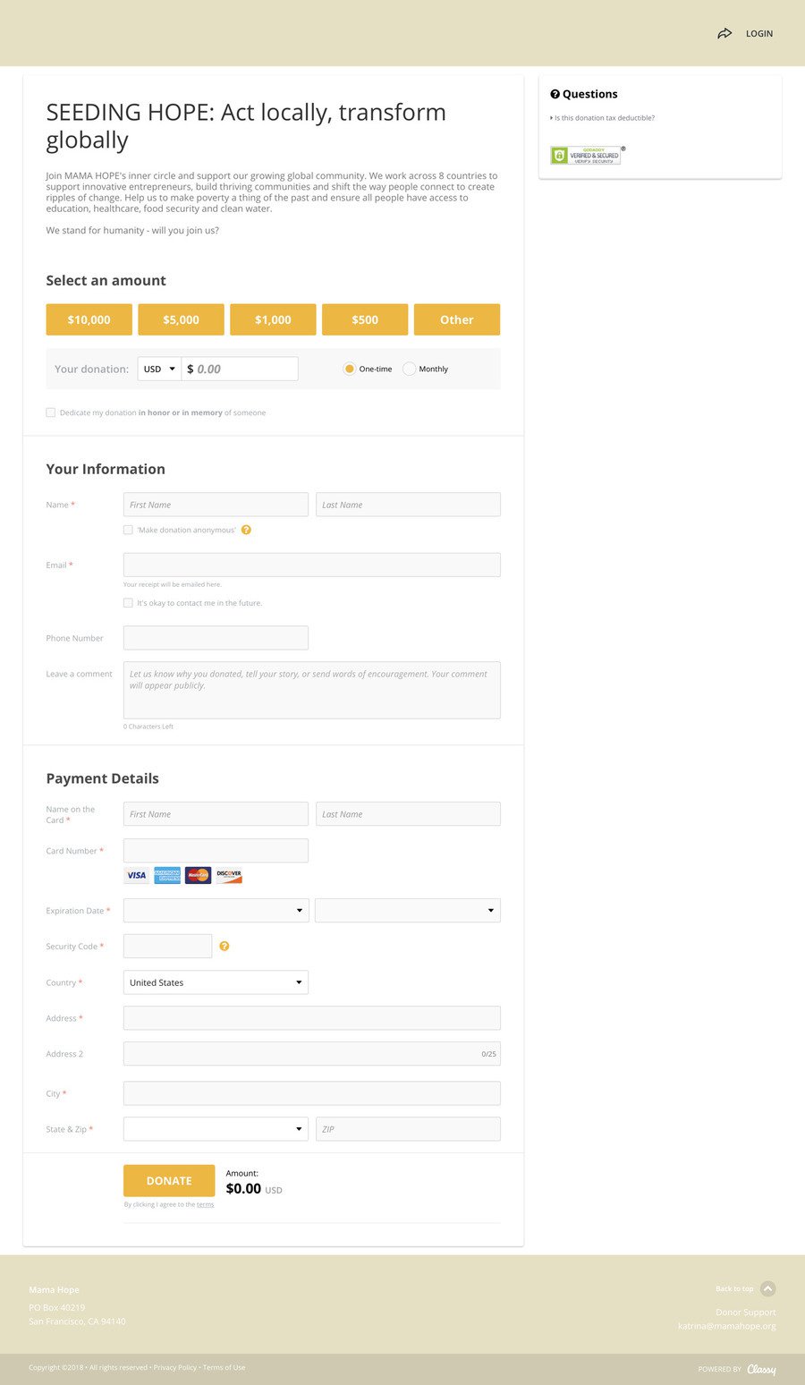 SEEDING HOPE , a Donation campaign on Classy.org