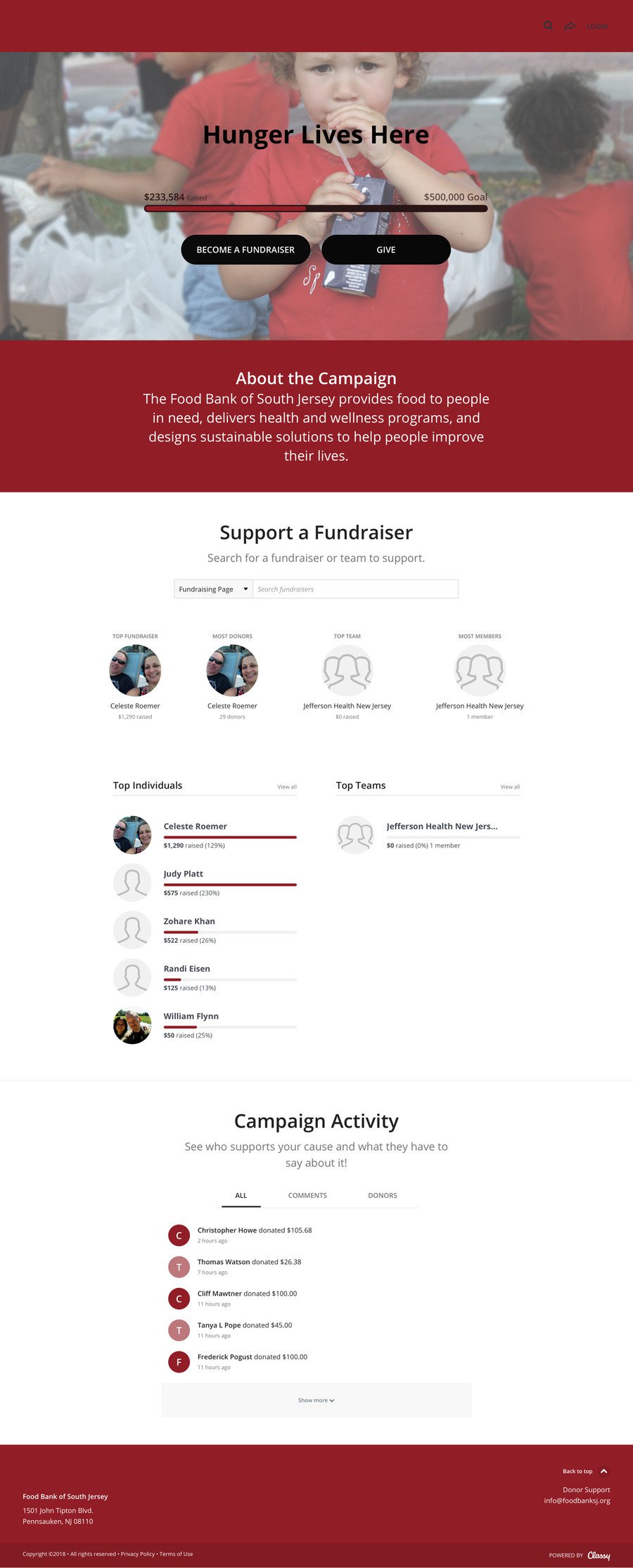 General Donations , a Peer-to-Peer campaign on Classy.org