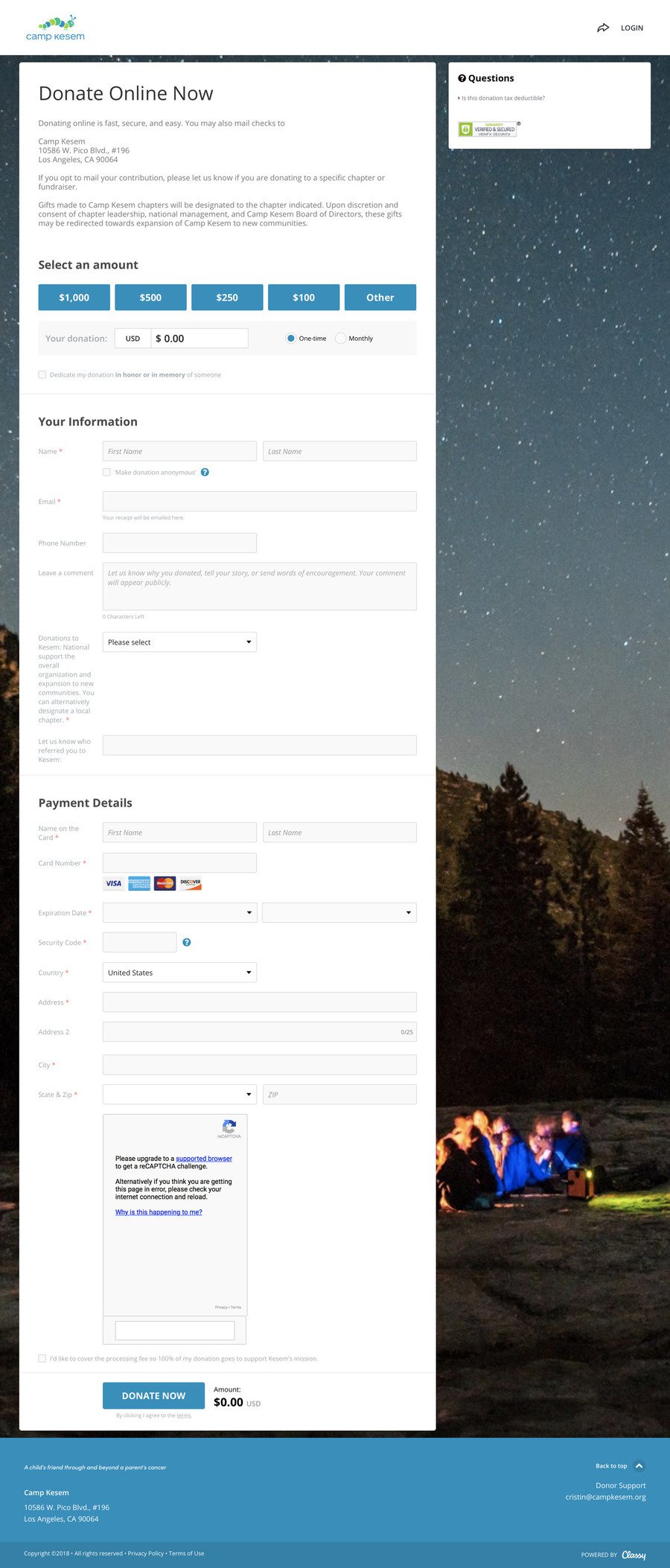 Donate Now to Kesem! , a Donation campaign on Classy.org