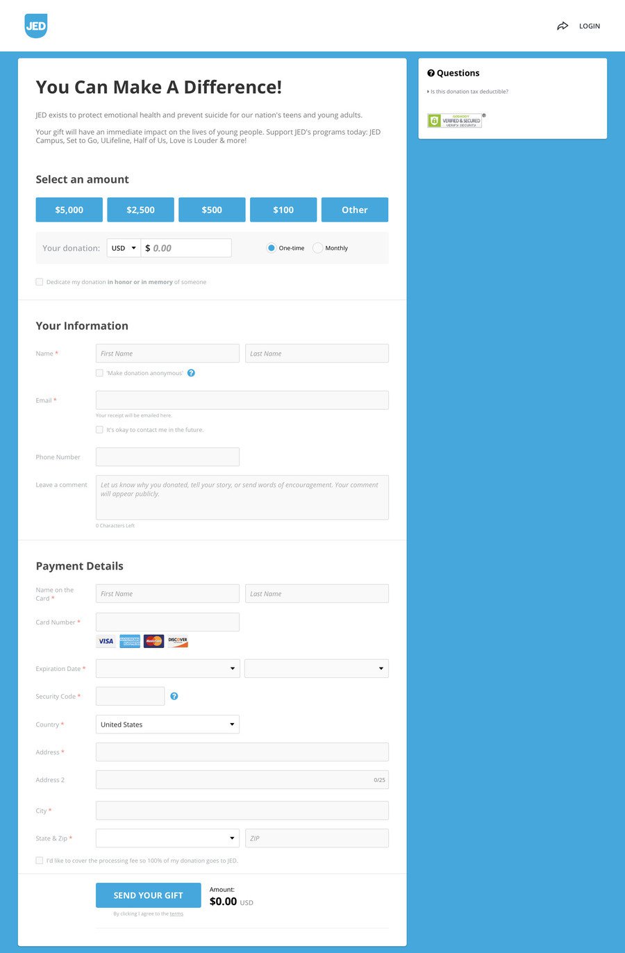 Support JED and Its Programs Donation Page , a Donation campaign on Classy.org