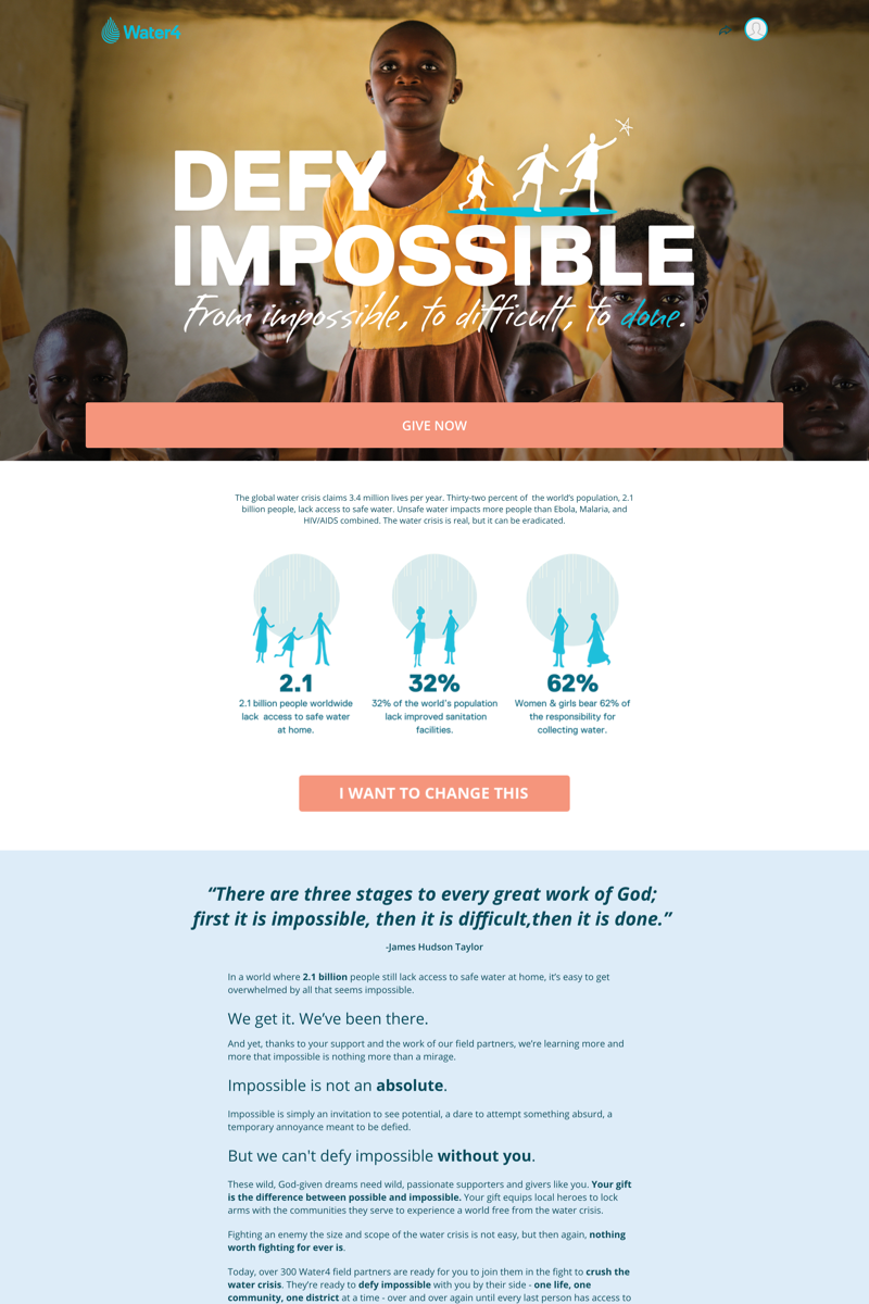 Water4’s Defy Impossible Campaigncampaign image
