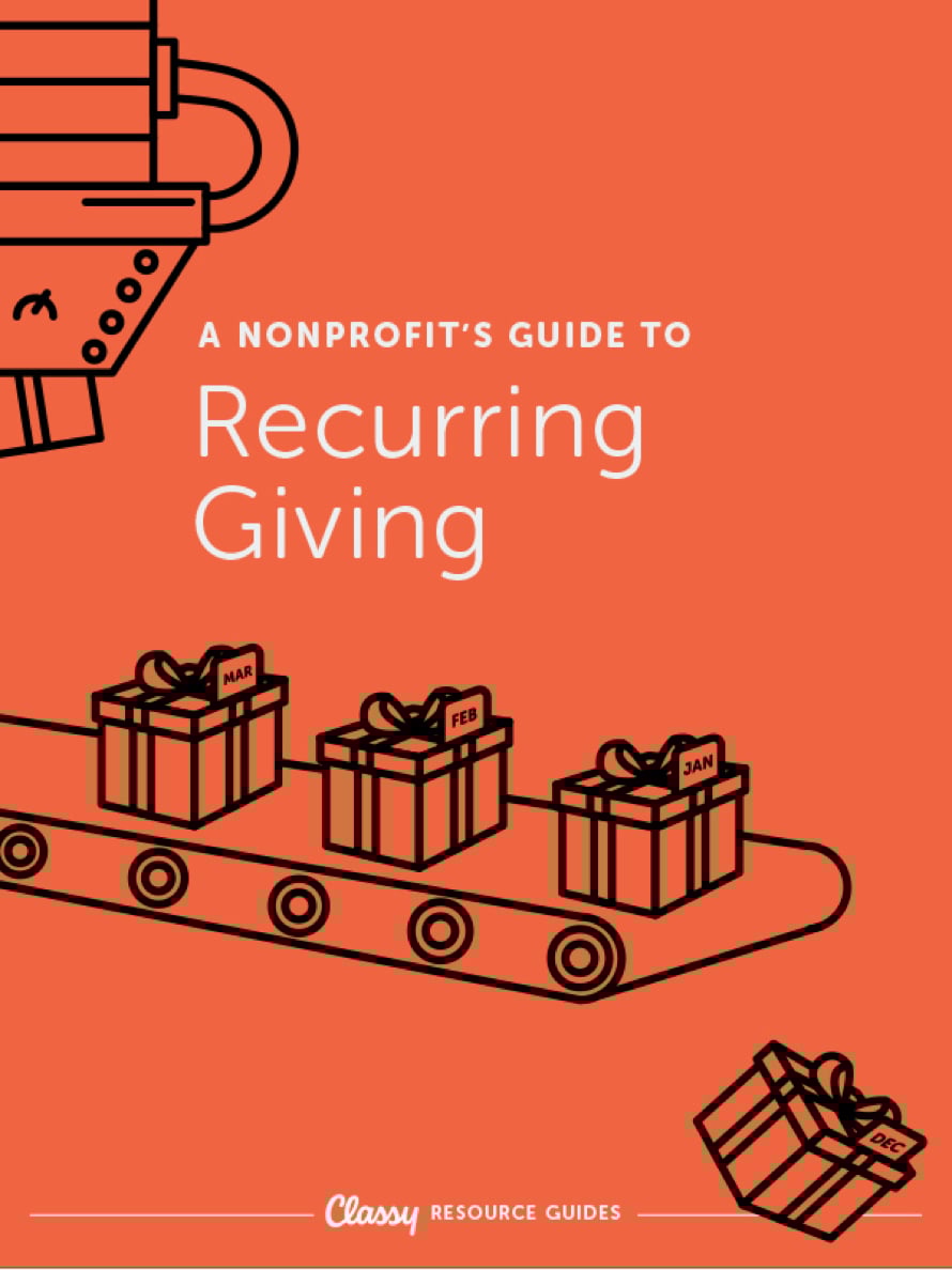 A Nonprofit's Guide to Recurring Giving resource guide cover